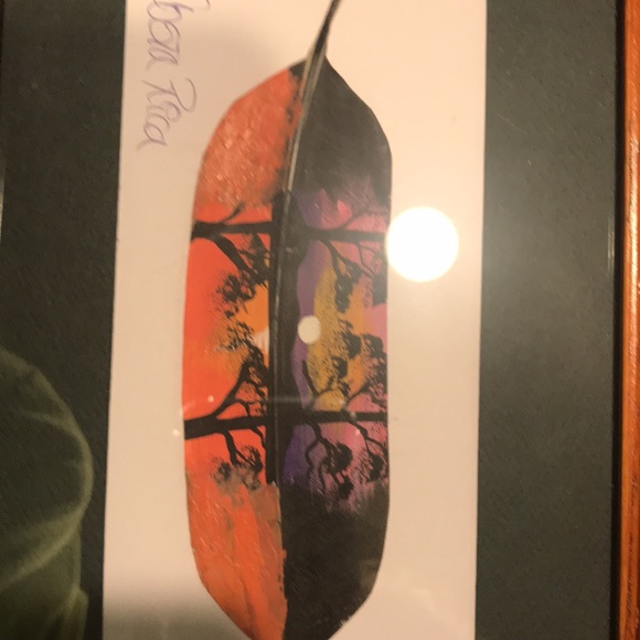 Hand painted feather from Costa Rica - Picture 4 of 4